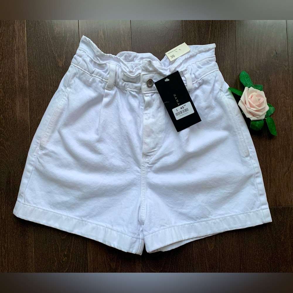 NWT Zara Paperbag Shorts